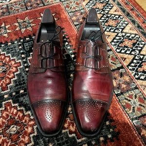 Berluti Oxfords Dress Shoes - Stunning Red Patina- UK 10.5/US 11.5